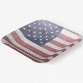 Amerikaanse vlag Rood Wit Blauw Amerika Geometrisc Papieren Bordje (Gebogen)