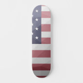 Amerikaanse vlag Rood Wit Blauw Amerika Geometrisc Persoonlijk Skateboard (Voorkant)