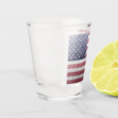 Amerikaanse vlag Rood Wit Blauw Amerika Geometrisc Shot Glas (Links)