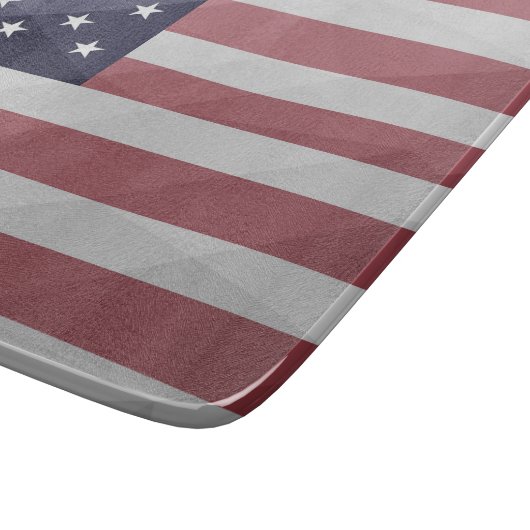 Amerikaanse vlag Rood Wit Blauw Amerika Geometrisc Snijplank (Hoek)
