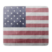 Amerikaanse vlag Rood Wit Blauw Amerika Geometrisc Snijplank (Voorkant)