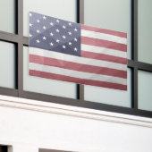 Amerikaanse vlag Rood Wit Blauw Amerika Geometrisc Spandoek (Buitenkant Gebouw)