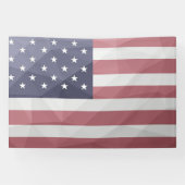 Amerikaanse vlag Rood Wit Blauw Amerika Geometrisc Spandoek (Horizontaal)