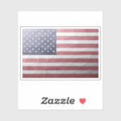 Amerikaanse vlag Rood Wit Blauw Amerika Geometrisc Sticker (Vel)