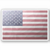 Amerikaanse vlag Rood Wit Blauw Amerika Geometrisc Sticker (Voorkant)