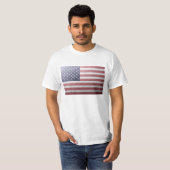 Amerikaanse vlag Rood Wit Blauw Amerika Geometrisc T-shirt (Voorkant volledig)