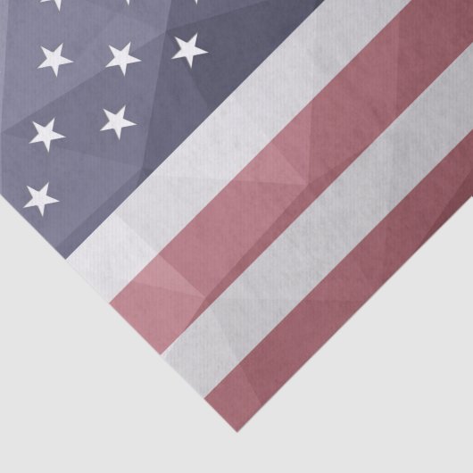 Amerikaanse vlag Rood Wit Blauw Amerika Geometrisc Tissuepapier (Detail)