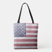 Amerikaanse vlag Rood Wit Blauw Amerika Geometrisc Tote Bag (Achterkant)