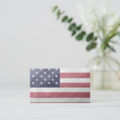 Amerikaanse vlag Rood Wit Blauw Amerika Geometrisc Visitekaartje (Staand voorkant)