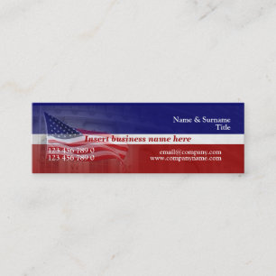 Amerikaanse vlag rood wit blauw mini visitekaartje