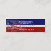 Amerikaanse vlag rood wit blauw mini visitekaartje (Achterkant)