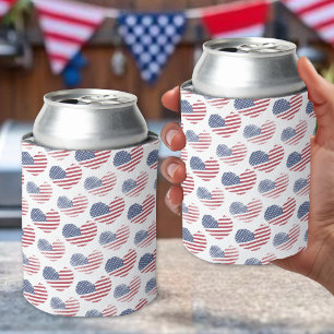 Amerikaanse Vlag Rood Wit Blauw Patriottisch Blikjeskoeler