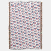 Amerikaanse Vlag Rood Wit Blauw Patriottisch Deken (Voorkant Verticaal)