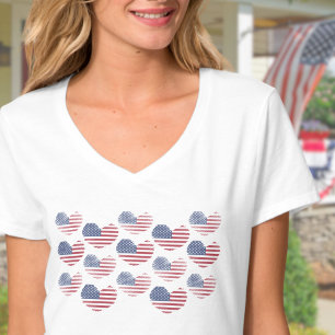 Amerikaanse Vlag Rood Wit Blauw Patriottisch T-shirt