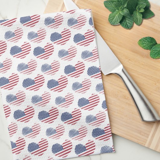 Amerikaanse Vlag Rood Wit Blauw Patriottisch Theedoek