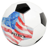 Amerikaanse vlag Rood Wit Blauw Persoonlijk Voetbal (Drie kwart)