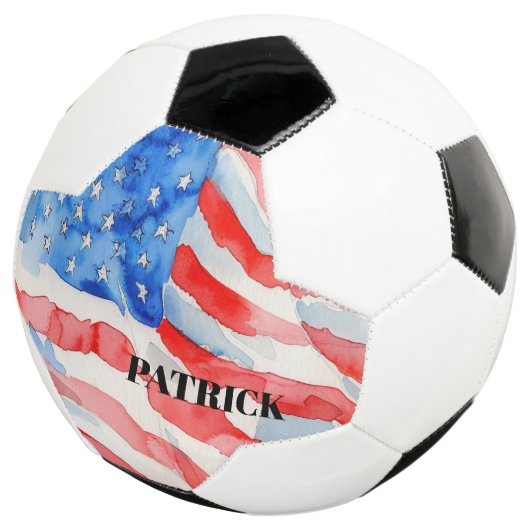 Amerikaanse vlag Rood Wit Blauw Persoonlijk Voetbal (Drie kwart)