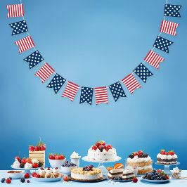 Amerikaanse vlag Rood Wit Blauw Rechthoeken Vlaggetjes