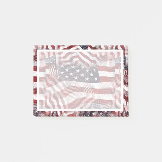 Amerikaanse Vlag Rood Wit Blauw Strepen Sterren Pa Post-it® Notes (Voorkant)