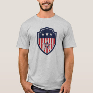 Amerikaanse vlag, rood wit & blauw t-shirt