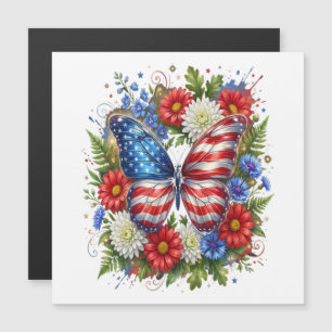 Amerikaanse Vlag Rood Wit Blauw Vlinder Bloem