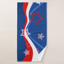 Amerikaanse vlag rood wit en blauw bad handdoek