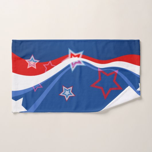 Amerikaanse vlag rood wit en blauw bad handdoek (Handdoek)