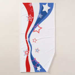 Amerikaanse vlag rood wit en blauw bad handdoek