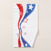 Amerikaanse vlag rood wit en blauw bad handdoek (Handdoek)