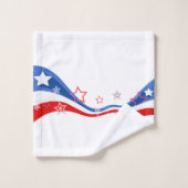 Amerikaanse vlag rood wit en blauw bad handdoek (Wasdoekje)