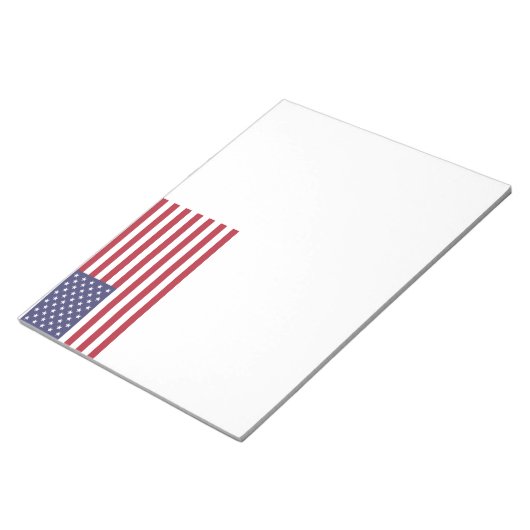 Amerikaanse vlag rood wit en blauw notitieblok (Schuin)