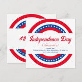 Amerikaanse vlag Rood Wit en Blauw Onafhankelijkhe Kaart (Voorkant / Achterkant)