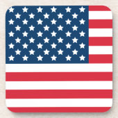 Amerikaanse vlag Rood wit en blauw patriottisch Bier Onderzetter (Voorkant)