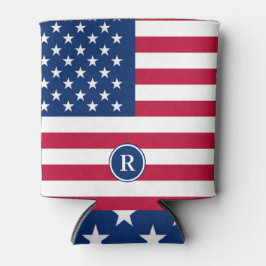 Amerikaanse vlag Rood wit en blauw patriottisch Blikjeskoeler