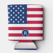 Amerikaanse vlag Rood wit en blauw patriottisch Blikjeskoeler (Achterkant)