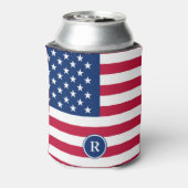 Amerikaanse vlag Rood wit en blauw patriottisch Blikjeskoeler (Blikje Achterkant)