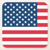 Amerikaanse vlag Rood wit en blauw patriottisch Kartonnen Onderzetters (Voorkant)