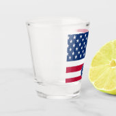 Amerikaanse vlag Rood wit en blauw patriottisch Shot Glas (Links)
