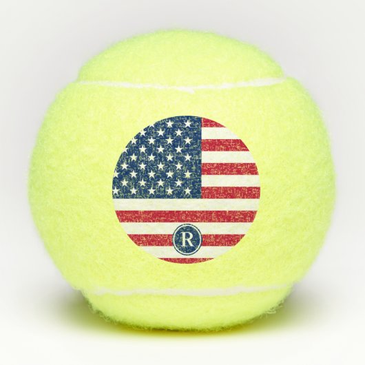 Amerikaanse vlag Rood wit en blauw patriottisch Tennisballen (Voorkant)