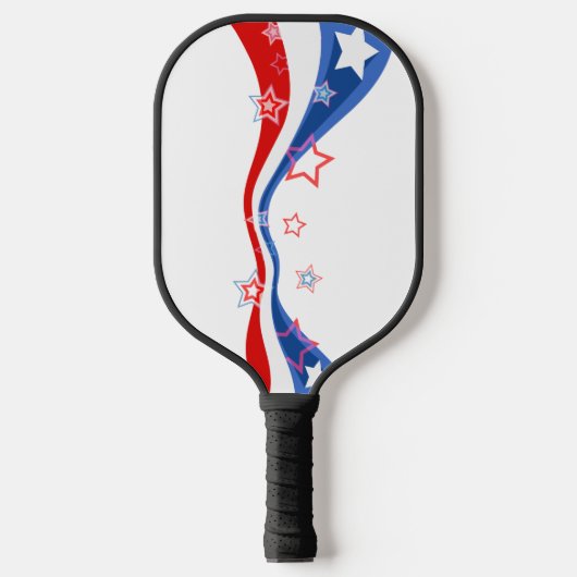 Amerikaanse vlag rood wit en blauw pickleball paddle (Voorkant)
