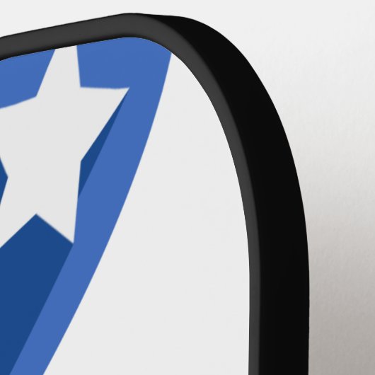 Amerikaanse vlag rood wit en blauw pickleball paddle (Links Detail)