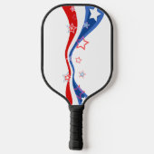 Amerikaanse vlag rood wit en blauw pickleball paddle (Achterkant)