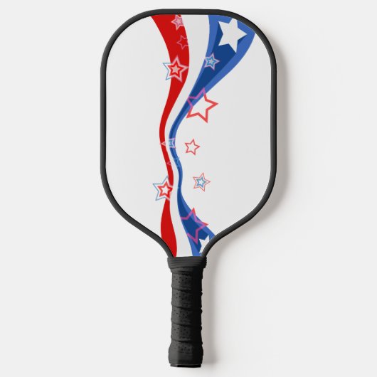 Amerikaanse vlag rood wit en blauw pickleball paddle (Achterkant)