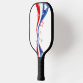 Amerikaanse vlag rood wit en blauw pickleball paddle (Links)