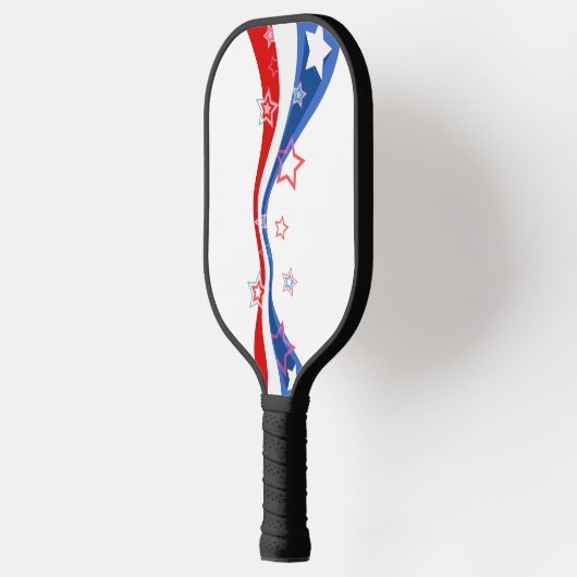 Amerikaanse vlag rood wit en blauw pickleball paddle (Links)