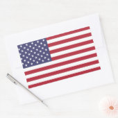 Amerikaanse vlag rood wit en blauw rechthoekige sticker (Envelop)