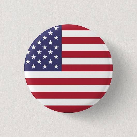 Amerikaanse vlag rood wit en blauw ronde button 3,2 cm (Voorkant)