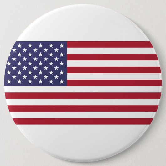 Amerikaanse vlag rood wit en blauw ronde button 6,0 cm (Voorkant)