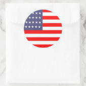 Amerikaanse vlag rood wit en blauw ronde sticker (Tas)
