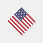 Amerikaanse vlag rood wit en blauw servet (Hoek)